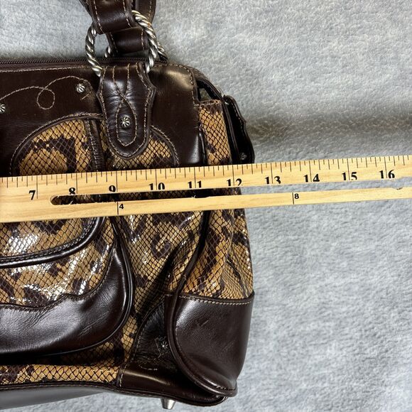 American West‎ Snakeskin Embossed Leather Purse Zip Magnetic Pocket Rare Limited - Picture 12 of 16